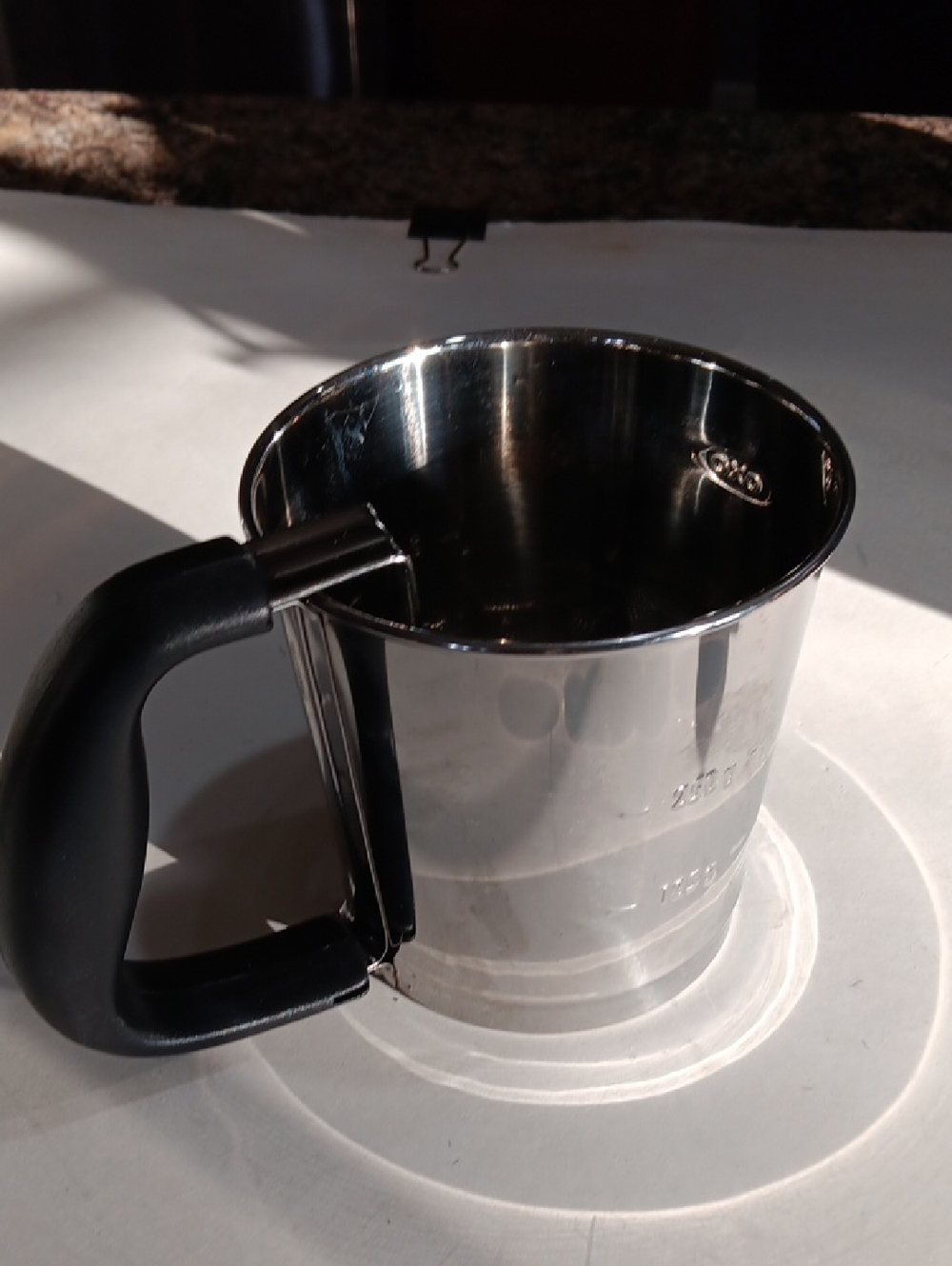 Oxo Stainless Steel Measuring Cup with Black Handle
